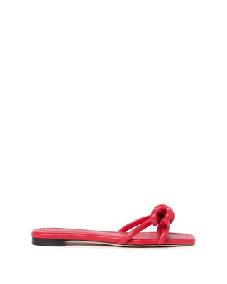 Loeffler Randall - Women's Hadley Leather Bow Flat Sandal