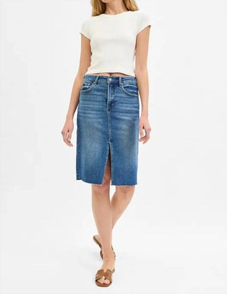 Trendsi - Risen Full Size High Rise Front Slit Pencil Skirts Plus Size