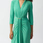 Joseph Ribkoff - Faux Wrap Midi Sheath Dress