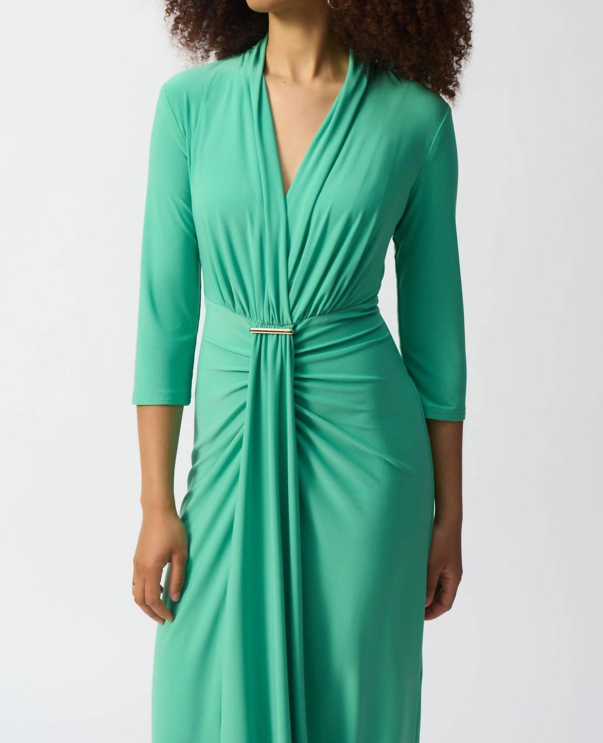 Joseph Ribkoff - Faux Wrap Midi Sheath Dress