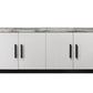 Matilda Cabinet Console Table with White Faux Marble Top
