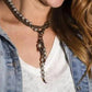 Embrazio - Bronze and Baroque Pearl Opera Necklace or Double-Wrap Choker with Cascading Pearl Tassel