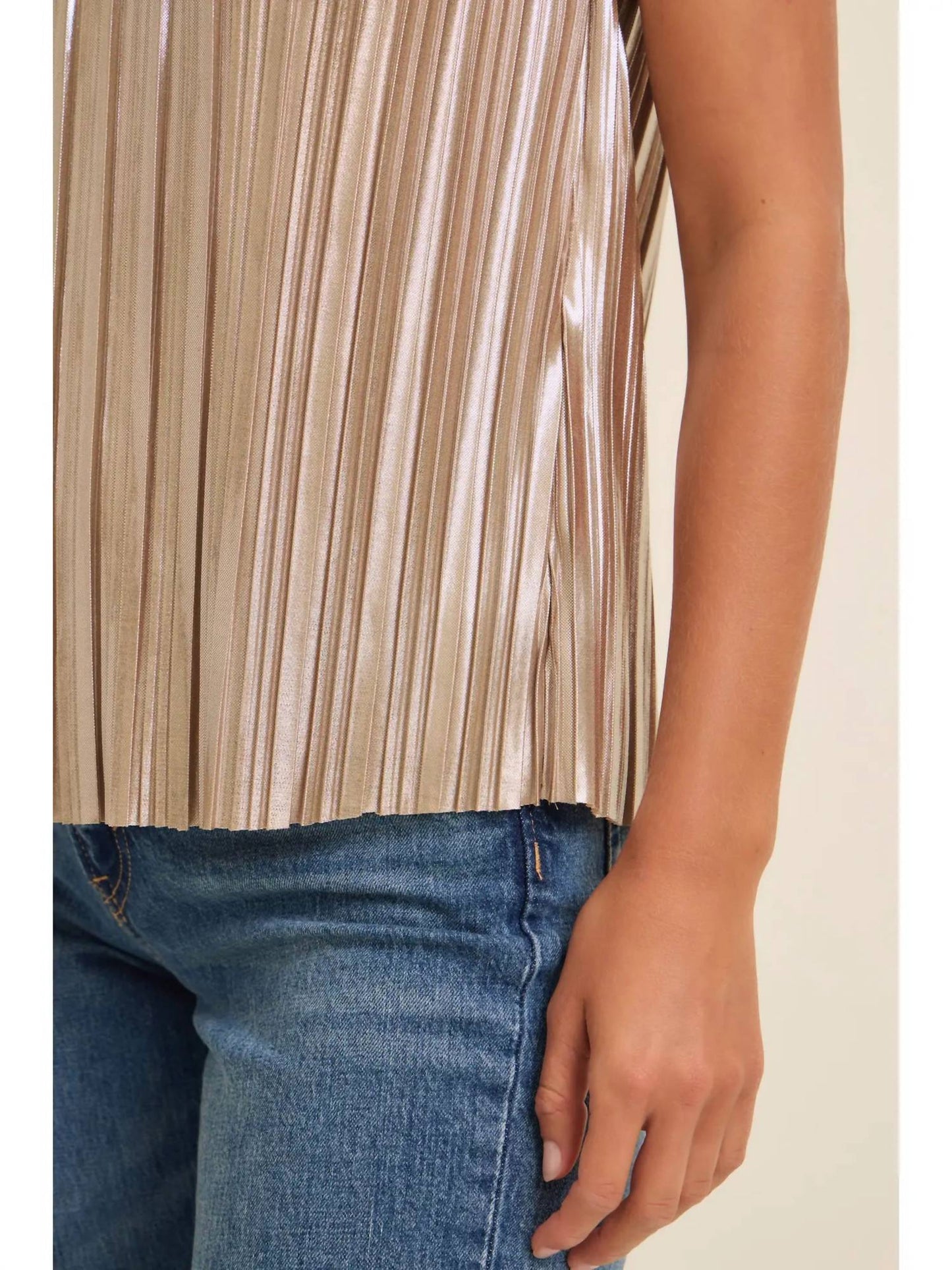 In February - Shine Bright Pleated Tank Top