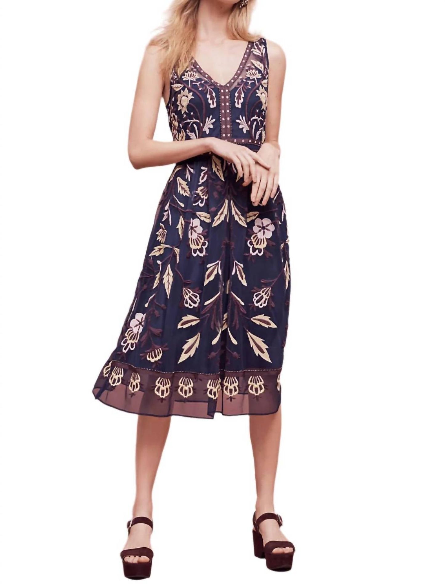 By Anthropologie - Embroidered Alicante Dress