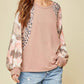 Andree By Unit - Mixed Print Balloon Sleeve Top
