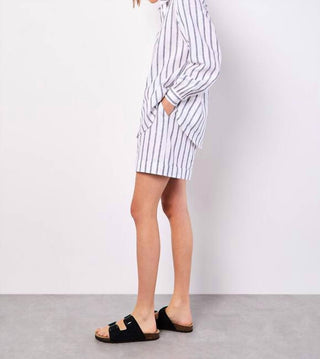 Apricot - Striped Linen Mix Shirt