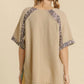 Umgee - Color Block Cotton Gauze Top