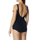 Roxanne - D-cup Chlorine Resistant Pleated Sheath One Piece Swimsuit