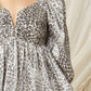 Entro - Leopard Iridescent Babydoll Top