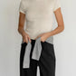 Donni. - The Pointelle Baby Short Sleeve Tee