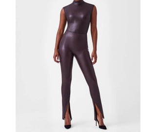 Spanx - Leather Like Front Slit Leggings
