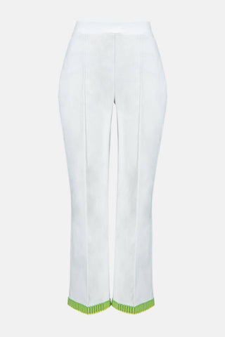 Joseph Ribkoff - Embroidered Trim Wide Leg Pants