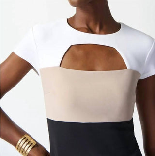 Joseph Ribkoff - Color-blocked Sheath Dress