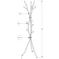 Freestanding Coat Rack Hall Tree with 11 Hooks