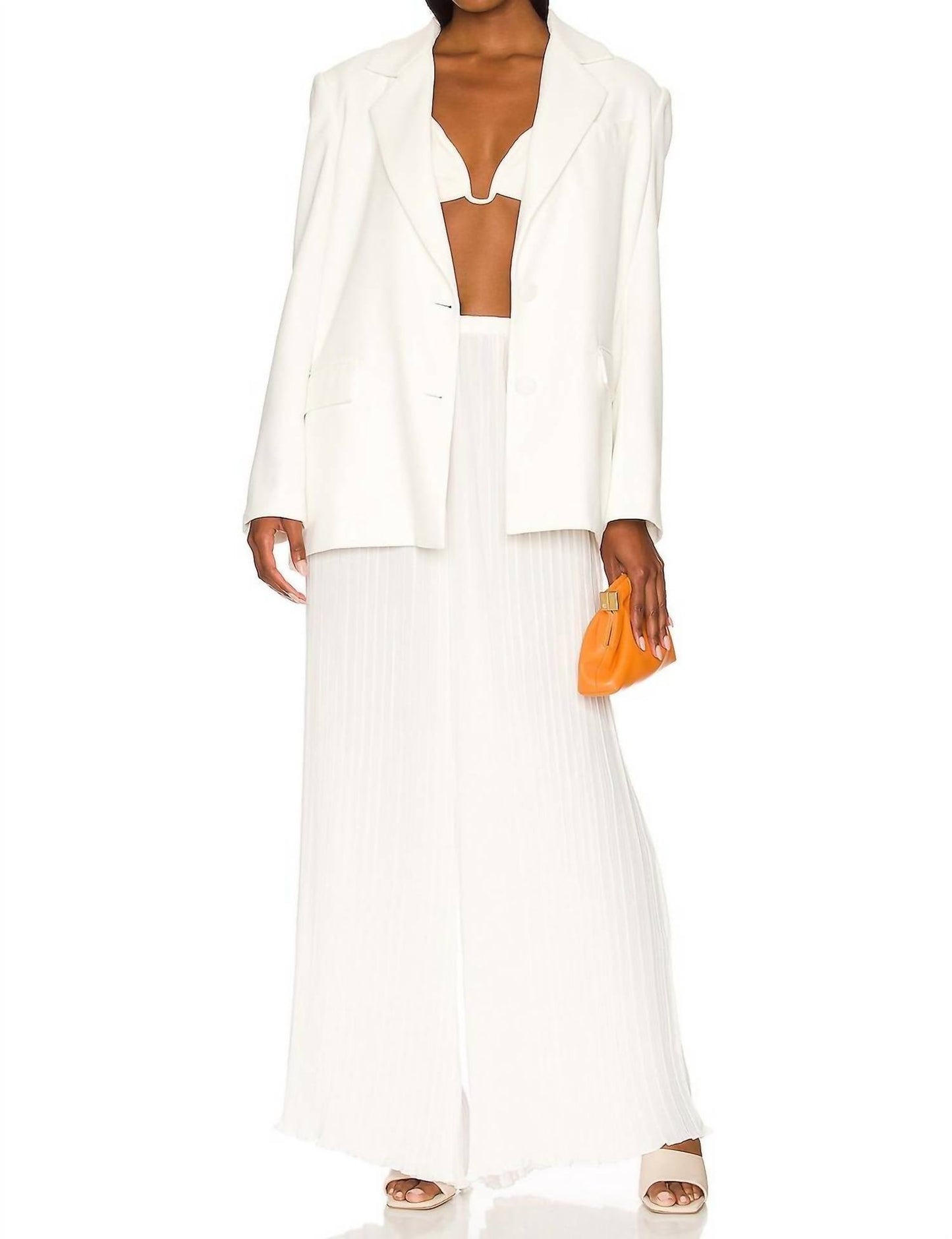 Good American - Plisse Wide Leg Pant
