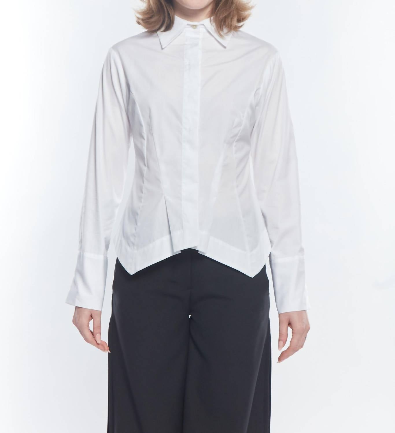 Matthildur - Beam Pleated Button Down Shirt