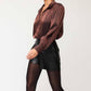 Fifteen Twenty - Sienna Button Front Shirred Blouse