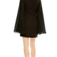 Ieena For Mac Duggal - Rhinestone Neck Cocktail Dress Kimono Sleeve