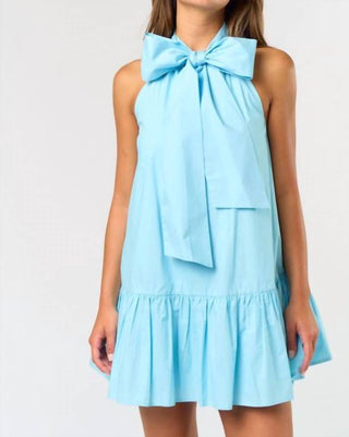 Lalavon - Lenora Sleeveless Ribbon Mini Dress