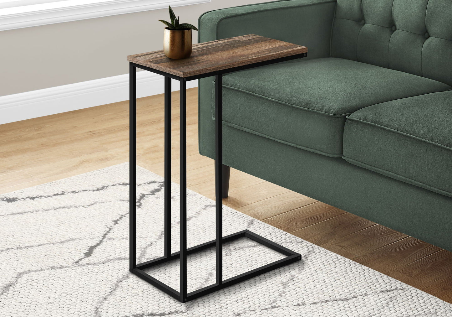 Accent Table, C-Shaped, Space-Saving Functionality