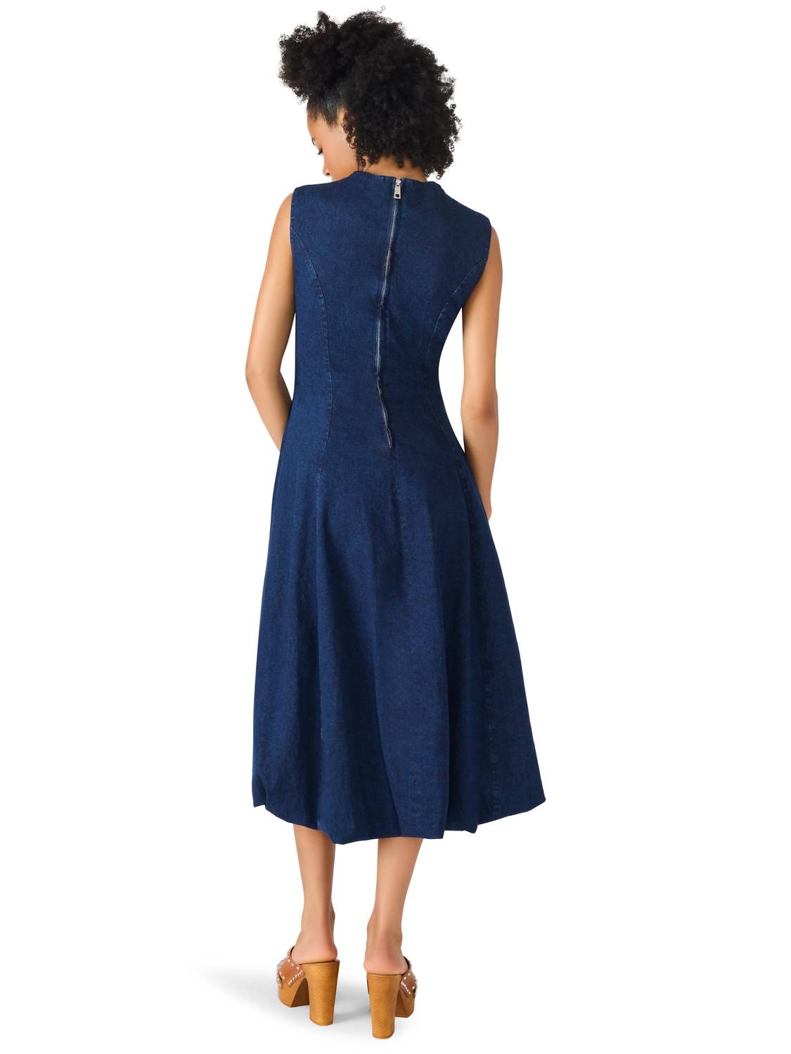 Steve Madden - Talasyn Bubble Hem Denim Midi Dress