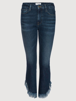 Frame - Le Crop Mini Boot Shredded Raw Jean