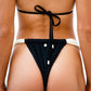 Gigizara - Lunar Petal V-Cut Bikini Bottom Night Flower Elegance