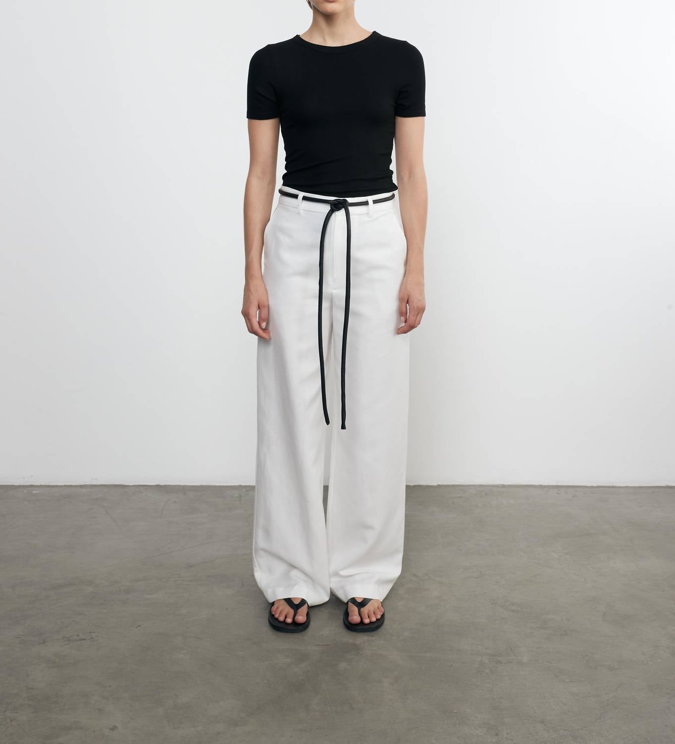 Enza Costa - SILK KNIT ESSENTIAL SHORT SLEEVE TEE
