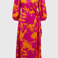 Joseph Ribkoff - Satin Floral Print Wrap Dress