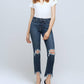 L'Agence - Highline Destructed High-rise Skinny Jeans