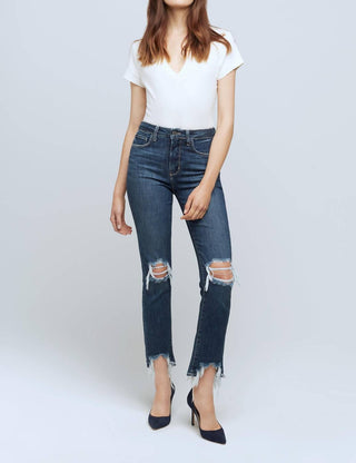 L'Agence - Highline Destructed High-rise Skinny Jeans