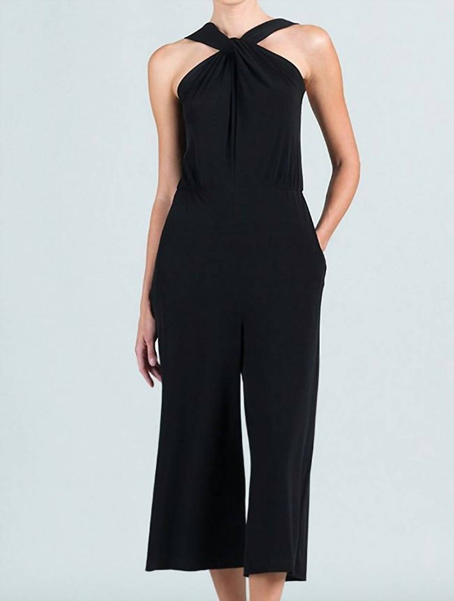 Clara Sunwoo - Grecian Halter Pocket Jumpsuit