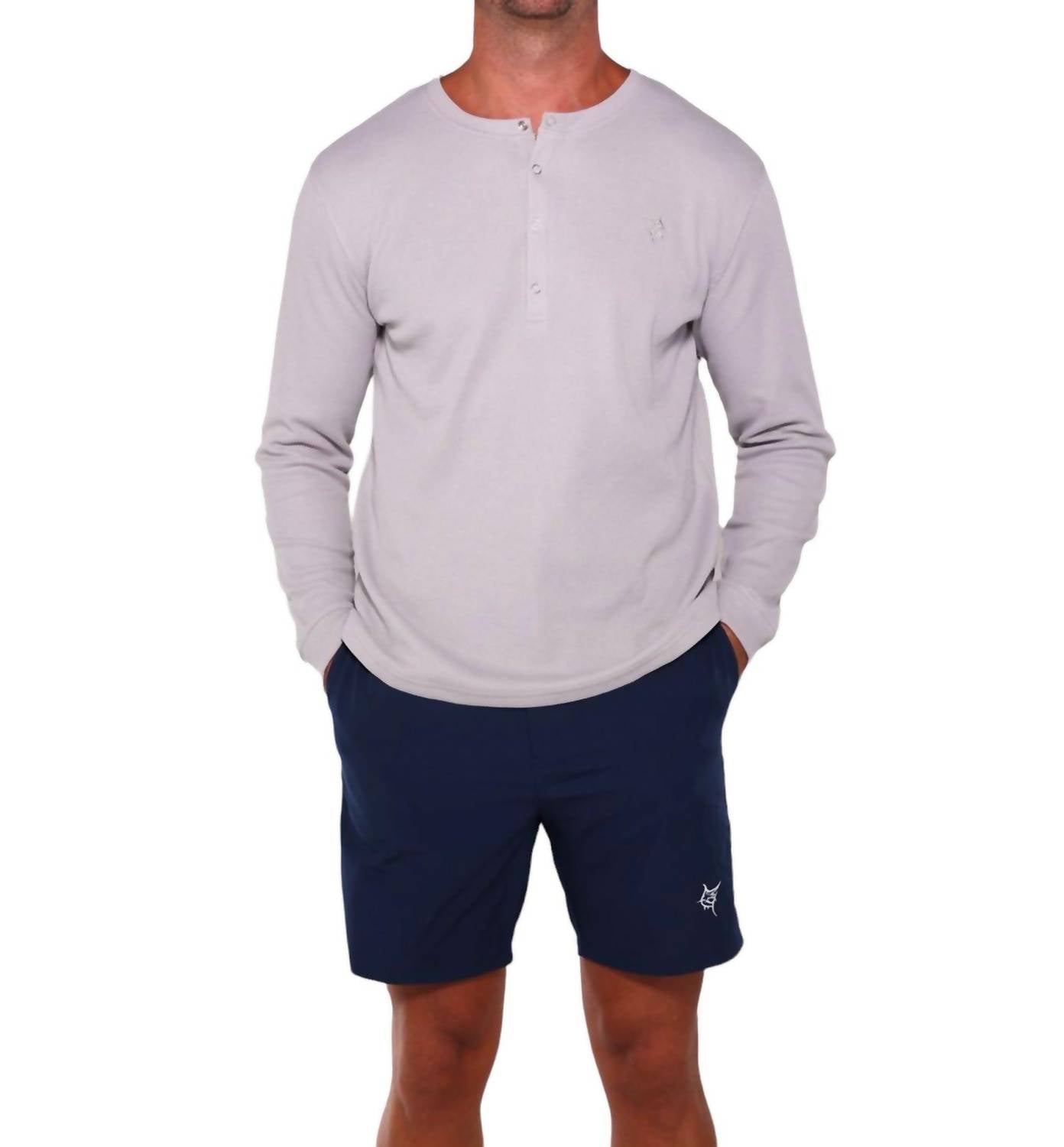 White Water Life - Mystic Henley Long Sleeve