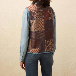 Faherty - Indigo Quilted Patchwork Vest