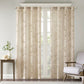 Palm Leaf Burnout Window Sheer Natural 50x84 Inches