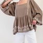 Easel - Desert Bloom Boho Top