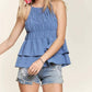 Adora - Puffed bottom halter neck top
