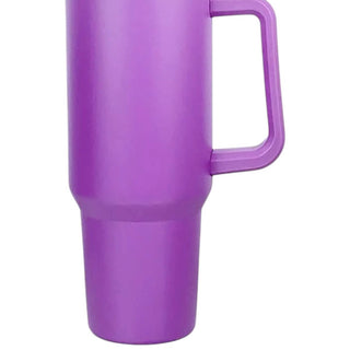 Trendsi - Stainless Steel Tumbler with Handle and Straw