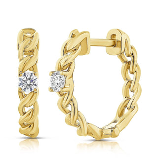 Diana M Jewels - 1.92gr Huggie Earrings With 0.12ct Diamonds
