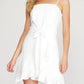 She + Sky - Cami Tube Top Woven Dress With Wrap And Ruffled Skirt