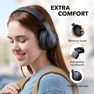 Soundcore by Anker- Life 2 Neo Bluetooth Over-Ear Headphones | 60-Hour Playtime | 40mm Driver | Bass-up | Black