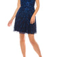 Aidan Mattox - Sleeveless Sequined Mesh Short Dress