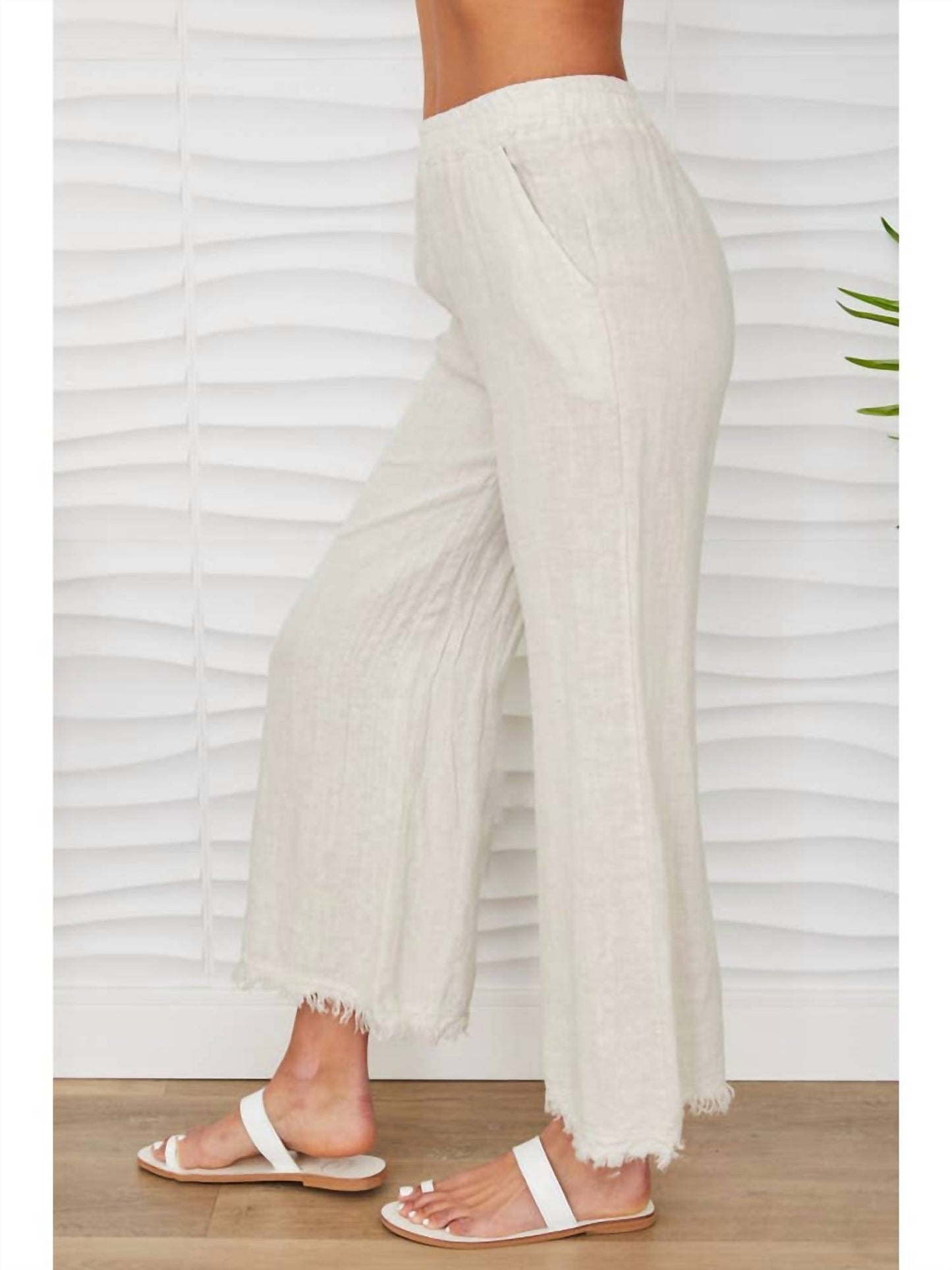 Milio Milano - Linen pant fringe hem