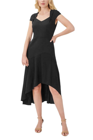 Adrianna Papell - Bertha Solid High Low Hem Crepe Dress