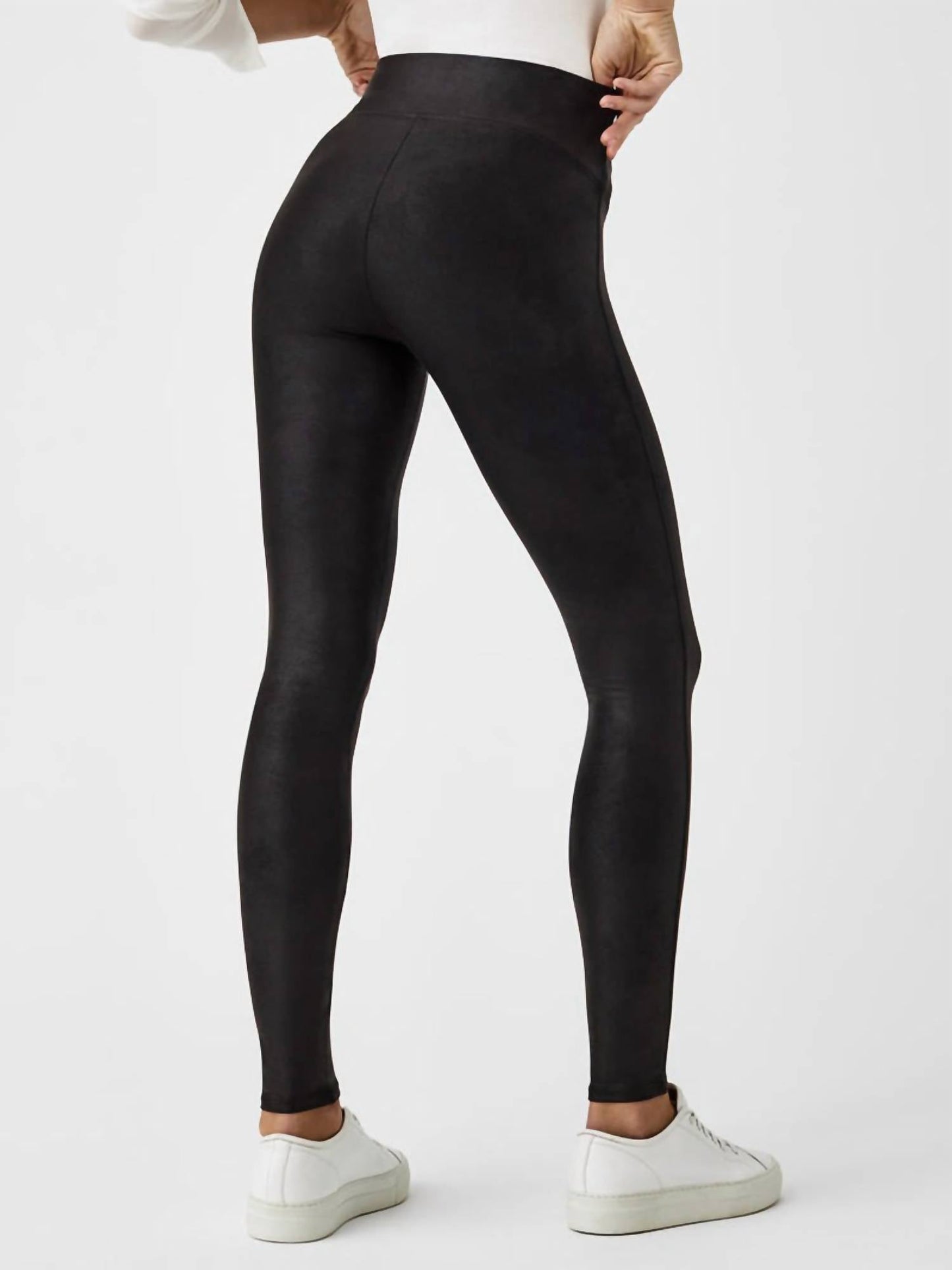Spanx - Faux Leather Fleece-lined Legging