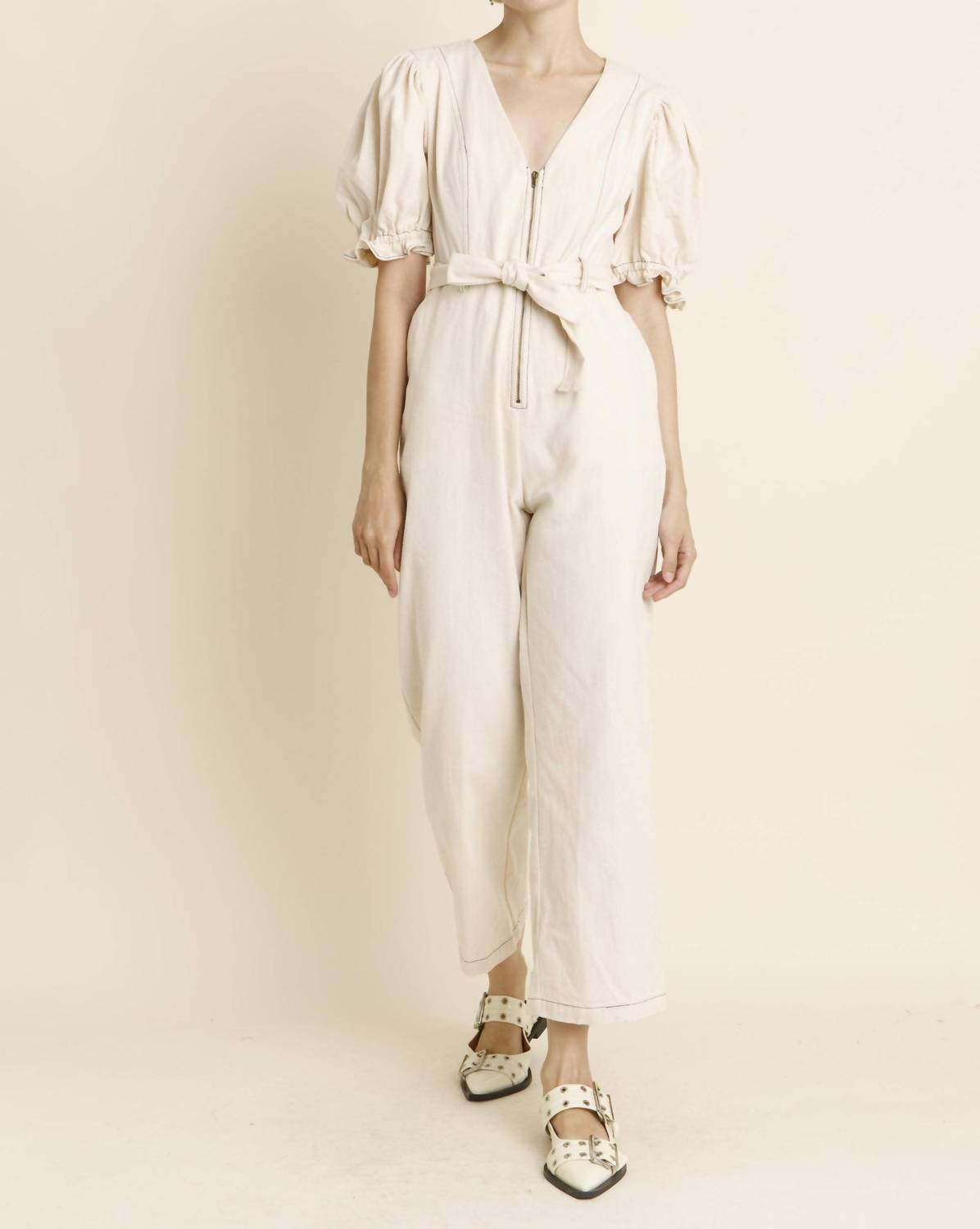 Aureum - Contrast Stitch Jumpsuit