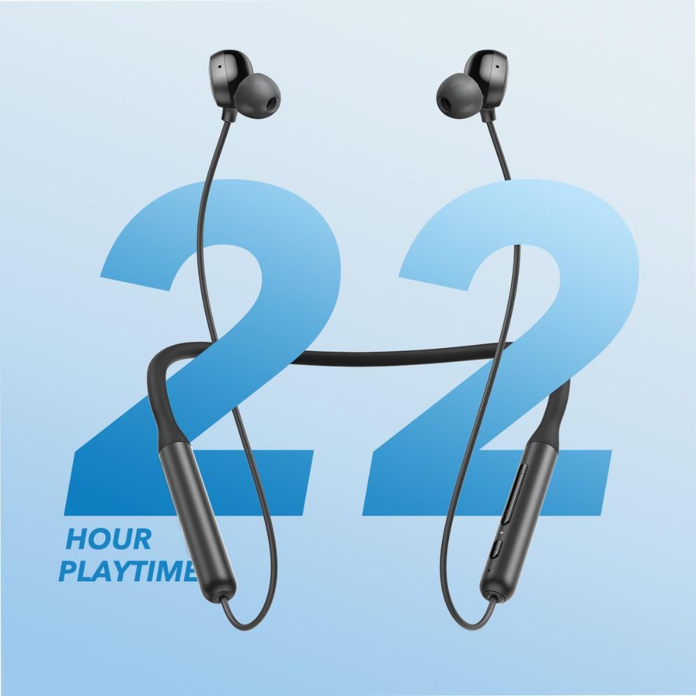 soundcore by Anker- Life U2i Wireless Neckband Headphones  22-Hour Playtime  10mm Drivers  IPX5  Black