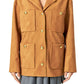 English Factory - Padded Shoulder Suede Jacket