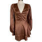 Afrm - Madine Satin Fit & Flare Dress