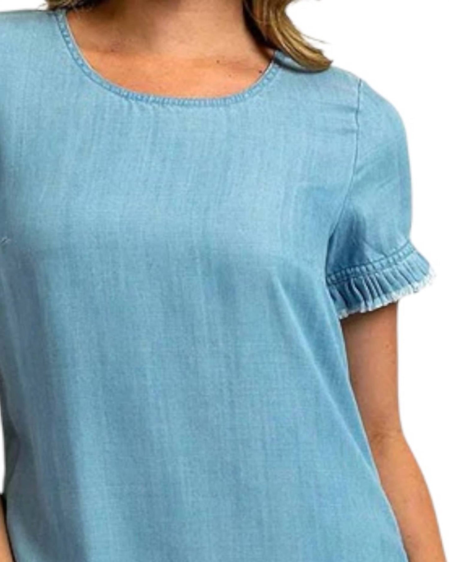 Tommy Bahama - Chambray Ruffle Sleeve Mini Dress